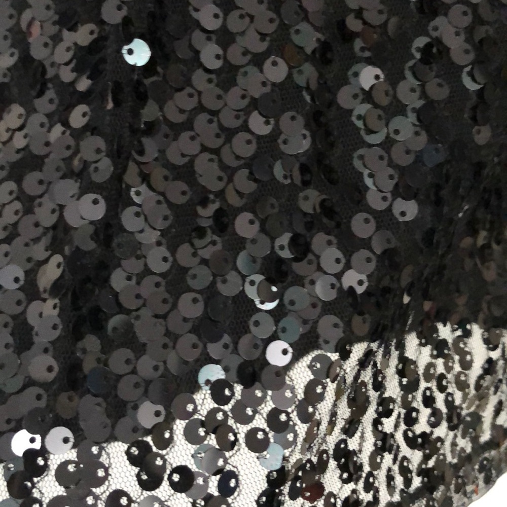 JCrew Factory. Black sequined tee shirt. - Picture 4 of 4